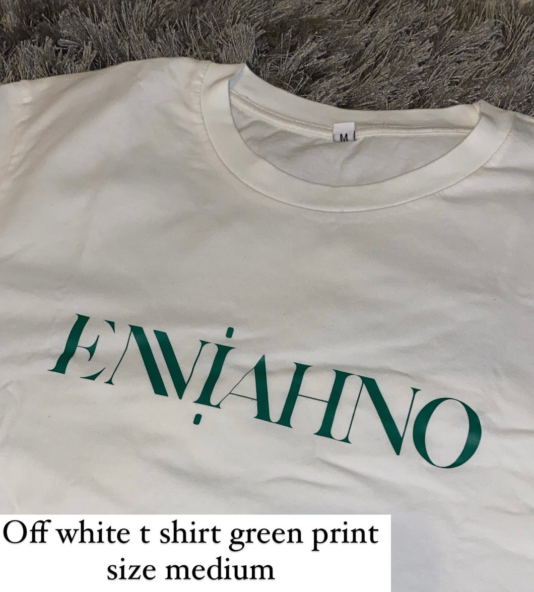 Off White T shirt Green Print