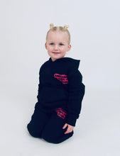 Load image into Gallery viewer, Kids Club Rasberry/Black Joggers
