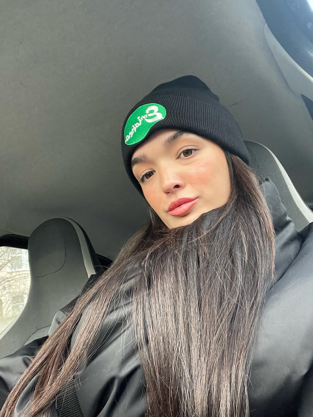 Groove Black/Green Beanie