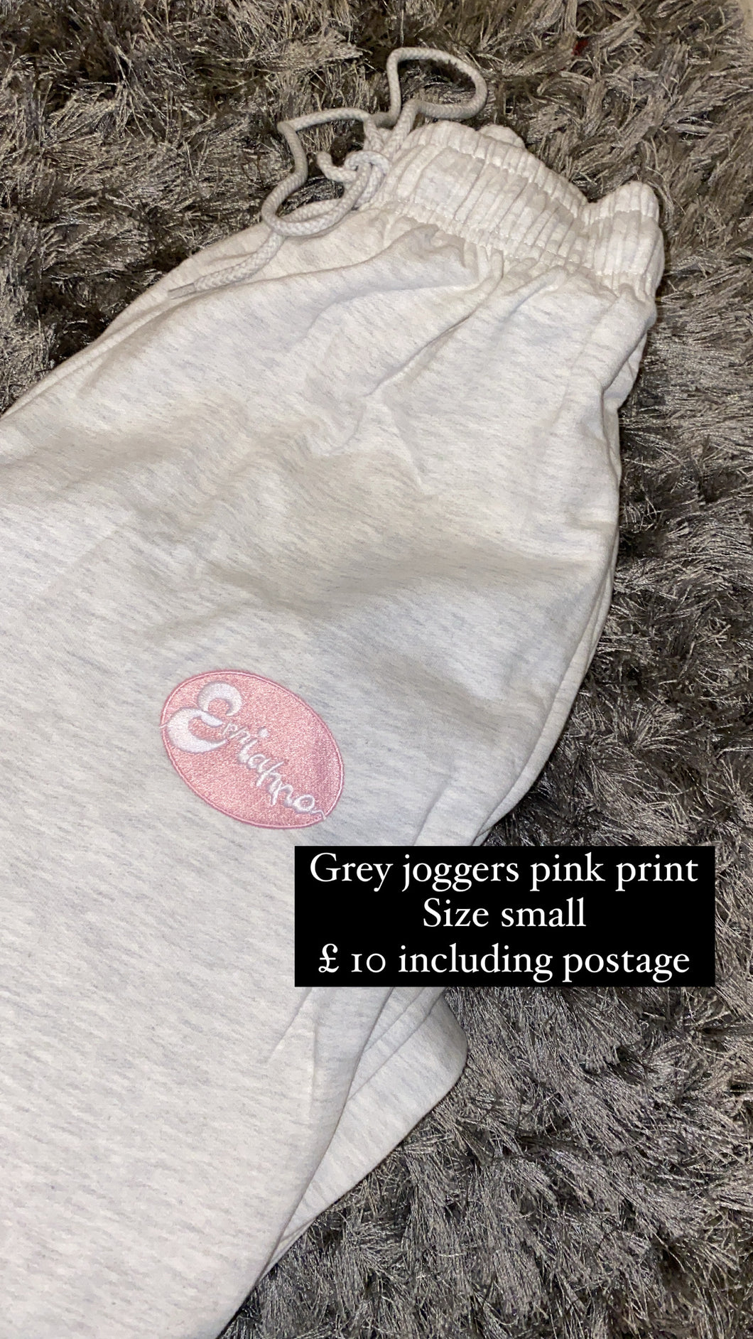 Groove Grey Joggers Pink Print