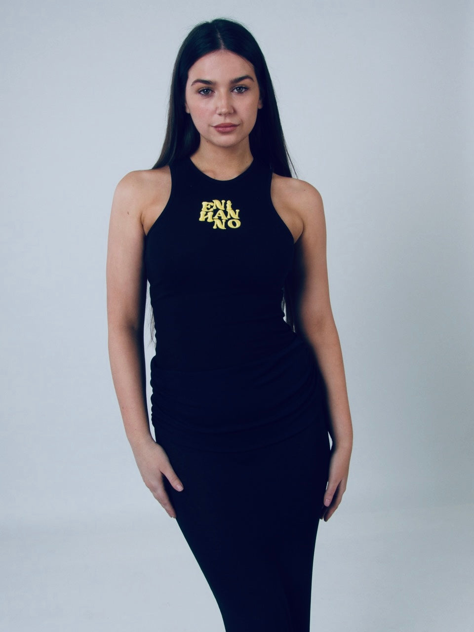 Enniahno 3D yellow/black Ribbed Racer Vest