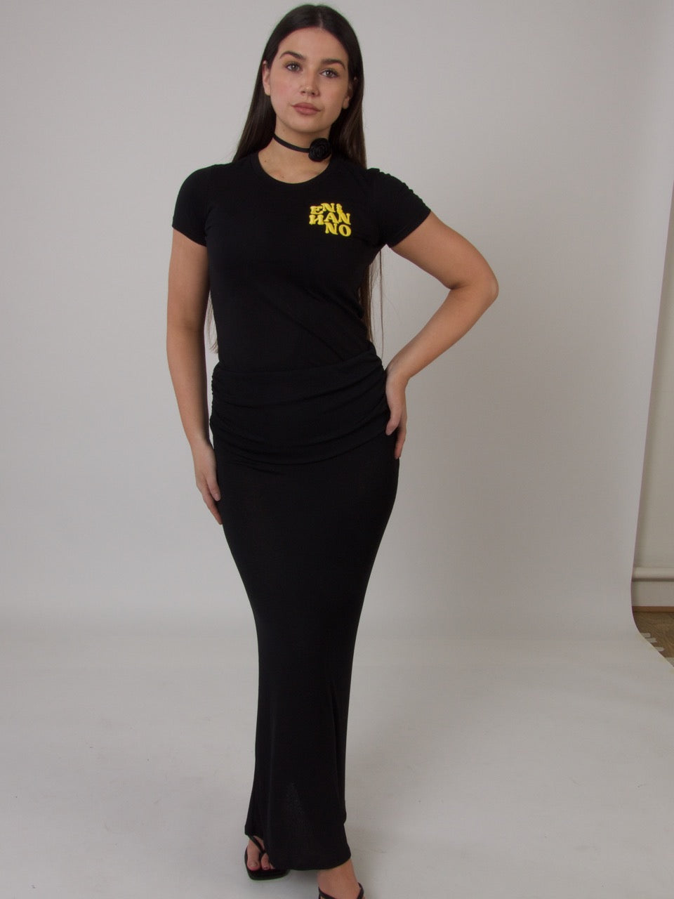 Enniahno 3D Yellow/Black fitted T Shirt